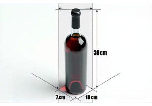 Standard 750ml Wine Bottle Dimensions Height Diameter and Label Area