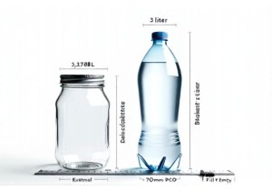 1加仑玻璃罐 vs 3升水瓶 Standard Dimensions