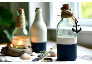 Glass Bottle Craft Ideas Inspired by Coastal and Nautical...