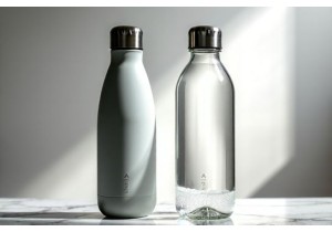 Elegant Glass Bottles for Water Featuring Frosted Matte and Clear Finishes