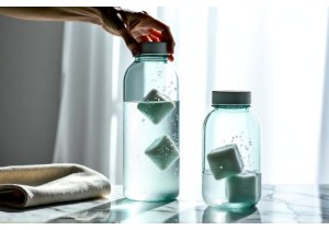 Glass Water Bottles with Wide Mouth Opening for Easy Cleaning and Ice Insertion