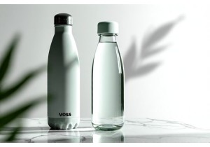 Sleek Modern Glass Water Bottles Including Starbucks Inspired and Voss Look Alikes