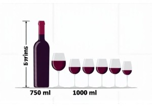 How Many 5 Ounce Servings Fit in a 750ml Wine Bottle Versus a 1 Liter Bottle