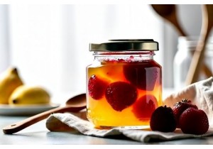 Wide Mouth Glass Bottles with Secure Glass Lid for Jams