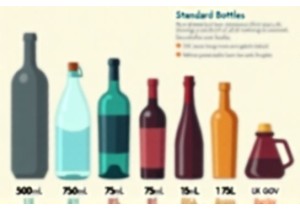Beverage Container Size Guide Comparing Water Wine and Spirit Bottle Volumes