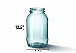 1 Gallon Glass Jar Height Width and Base Diameter Measurement Guide