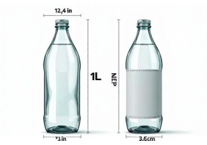 1 Liter Glass Bottle Size In Inches and Centimeters For Labeling and Packaging