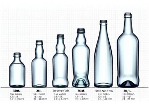 Glass Bottle Dimension Reference Sheet For 50ml Through 1 Gallon Containers