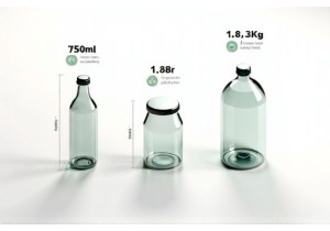 750ml Glass Bottle Dimensions And How It Stacks Against 1 Liter and 3 Liter Jars