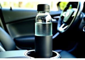 Glass Water Bottles Compatible with Standard Bottle Holders and Cup Holders