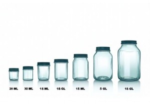 Metric Glass Container Sizes Chart From 30ml to 18 9 Liters 5 Gallons