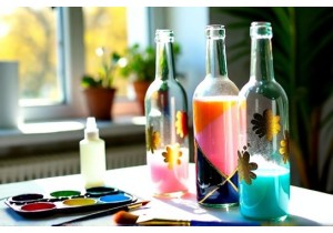 How to Paint Glass Bottles with Acrylics for Beginners
