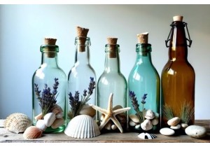 Glass Bottle Decoration Ideas Using Natural Elements Like...