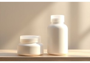 Clear Glass Bottles with Matte Finish and Frosted Glass Lid