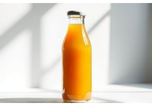 Narrow Neck Glass Juice Bottles for Controlled Pouring