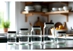 Airtight Glass Storage Jars with Glass Lids