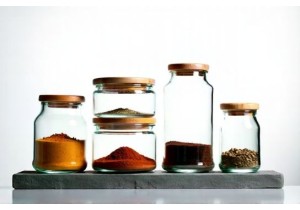 Glass Jar Sets with Assorted Sizes and Matching Glass Lids