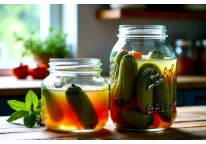 Glass Pickling Jars with Wide Mouth and Secure Glass Lids