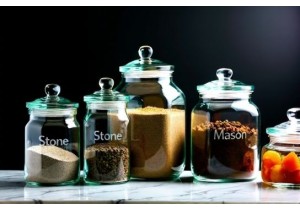 Stone Mason Glass Jars with Lids for Food Storage